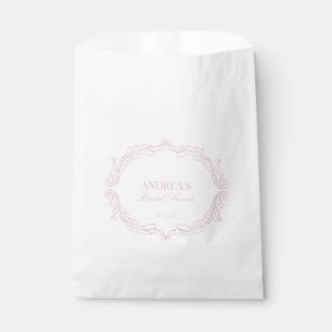 Elegant Vintage Romantic Pink Bridal Shower Favour Bag