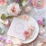 Elegant Vintage Romantic Pink Bridal Shower  Napkin<br><div class="desc">Crafted to perfection with a delicate vintage-inspired design and a soft pink hue,  these napkins exude sophistication and romance. Each napkin adds a touch of elegance to your table settings,  elevating the overall aesthetic of your celebration.</div>