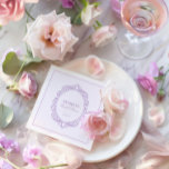 Elegant Vintage Romantic Purple Bridal Shower  Napkin<br><div class="desc">Crafted to perfection with a delicate vintage-inspired design and a soft pink hue,  these napkins exude sophistication and romance. Each napkin adds a touch of elegance to your table settings,  elevating the overall aesthetic of your celebration.</div>