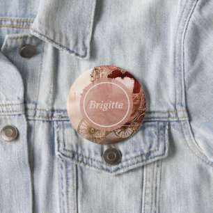 Elegant vintage romantic Wedding 3 Inch Round Button