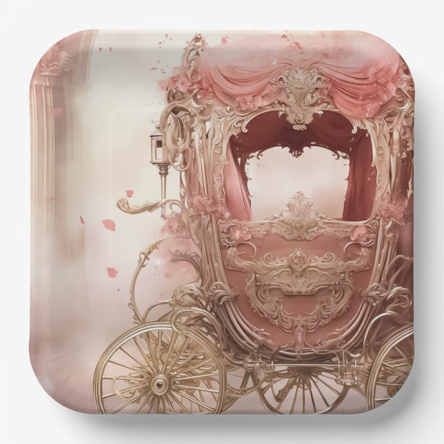 Elegant vintage romantic Wedding  Paper Plate (Front)