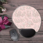 Elegant vintage rose gold toile de jouy  gel mouse pad<br><div class="desc">Elegant vintage rose gold toile de jouy monogram Mouse Pad. Toile prints are an all time rage at the moment, this is an elegant and ornate vintage toile de jouy pattern featuring a beautiful romantic scene from the french countryside. This pattern style is currently trending for home decor, clothes, mobile...</div>