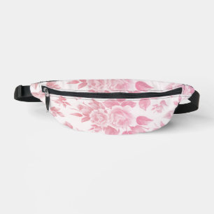 Élégant vintage rose pâle botanique Fanny Packs