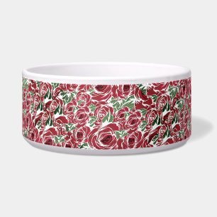 Elegant Vintage Rose Pattern - Red & Green Floral