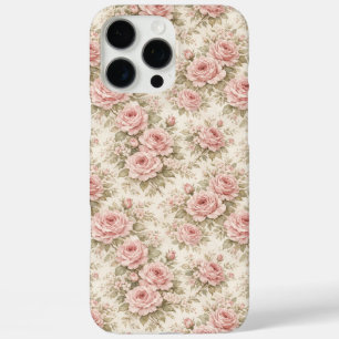 Elegant Vintage Rose Seamless Floral Pattern iPhone 16 Pro Max Case