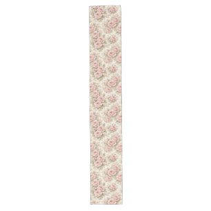 Elegant Vintage Rose Seamless Floral Pattern Long Table Runner