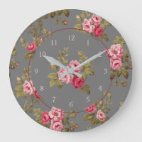 Elegant Vintage Roses on Grey Background