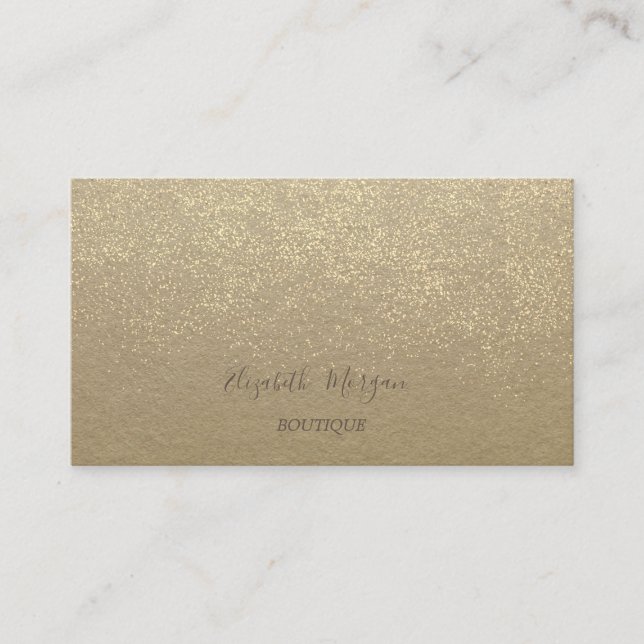 Elegant Vintage,Rustic Kraft,Confetti Business Card (Front)