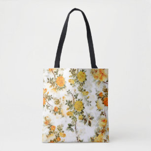 Elegant Vintage Shabby Chic Yellows Golds Florals Tote Bag