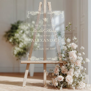 Elegant Vintage She Found Her Honey Bridal Shower Acrylic Sign