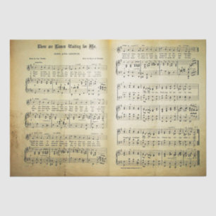 Elegant Vintage Sheet Music Notes Love Song