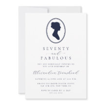Elegant Vintage Silhouette 70th Birthday