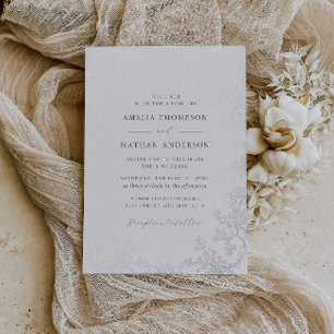 Elegant Vintage Silver Floral Wedding 
