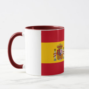 Elegant Vintage Spanish Flag Covered Ceramic Mug