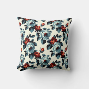 Elegant Vintage Stylish Romantic Floral Chic Throw Pillow