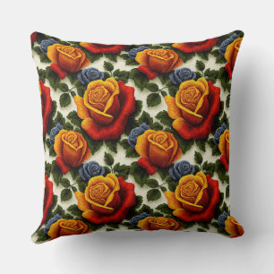 Elegant Vintage Stylish Romantic Floral Chic Throw Pillow