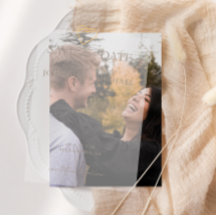 Elegant Vintage Taupe Sepia Rose Save the Date