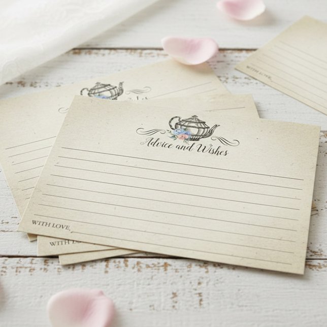 Elegant Vintage Tea Party Advice Card (Creator Uploaded)
