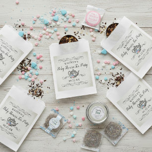 Elegant Vintage Tea Party   Baby Shower Favour Bag
