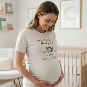 Elegant Vintage Tea Party Baby Shower Tri-Blend Shirt