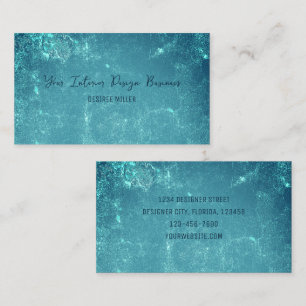 Elegant Vintage Teal Green Vignette Texture Business Card