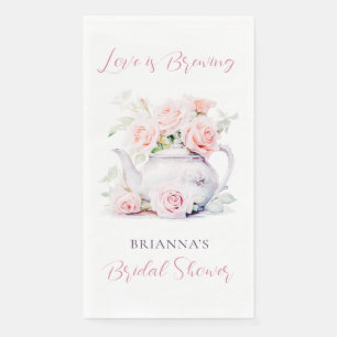 Elegant Vintage Teapot Bridal Tea Party Napkin