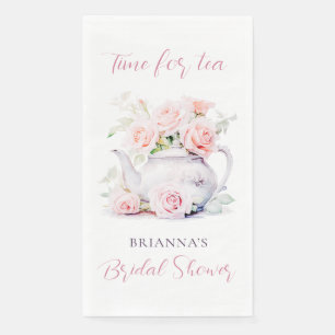 Elegant Vintage Teapot Tea Party Bridal Shower Napkin