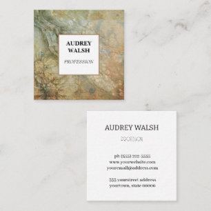 Elegant vintage texture brown square business card