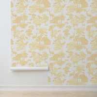 Elegant Vintage Toile Deer Forest Animals Cream