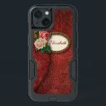 Elegant Vintage Torn Red Damask and Roses<br><div class="desc">Completely customizable vintage inspired design featuring layers of dimension torn and distressed red damask, an ornate oval frame for personalization and a cluster of elegant light and dark pink roses and leaves. Each element is a separate layer and can be resized and repositioned for a custom case uniquely your own....</div>