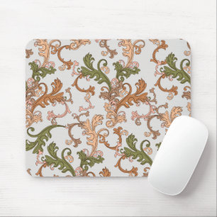 Elegant Vintage Victorian Boho Leaves Background Mouse Pad