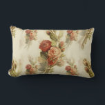 Elegant Vintage Victorian Rose Floral Pattern Lumbar Pillow<br><div class="desc">Add a touch of timeless elegance to your space with this beautiful Victorian rose floral throw pillow. Featuring an intricate vintage-inspired rose pattern, this pillow exudes romantic charm and classic sophistication, making it a perfect addition to living rooms, bedrooms, and cozy reading nooks. Designed for both style and comfort, this...</div>