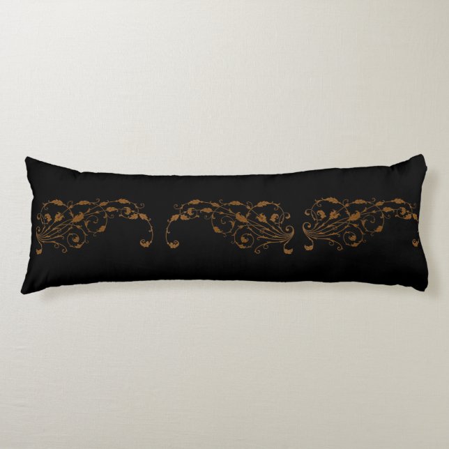 Elegant, Vintage, Victorian Steampunk Body Pillow (Front)