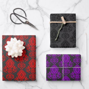 Elegant, Vintage, Victorian Steampunk Damask Wrapping Paper Sheet