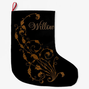 Elegant, Vintage, Victorian Steampunk Personalized Large Christmas Stocking