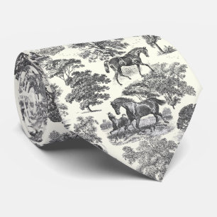 Elegant Vintage Vintage Horses Country Toile Tie