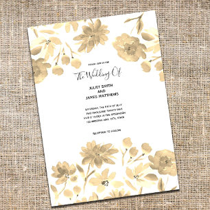 Elegant Vintage Watercolor Floral Design Invitati Invitation