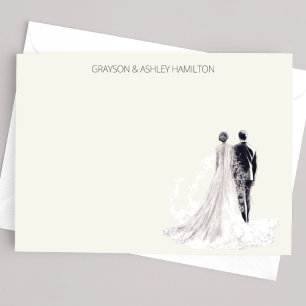 Elegant Vintage Wedding Couple Card