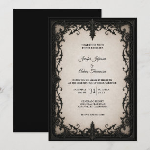 Elegant Vintage Wedding Invitation