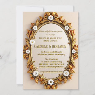 Elegant Vintage Wedding Invitation Card – Ornate F