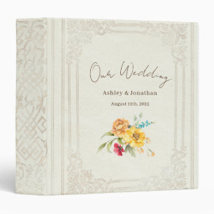 Elegant Vintage Wedding Photo Album 3 Ring Binder