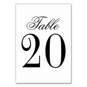 Elegant Vintage Wedding Table Number