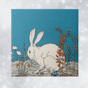 Elegant Vintage White Rabbit Tile