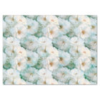 Elegant Vintage White Rose Floral Botanical Repeat