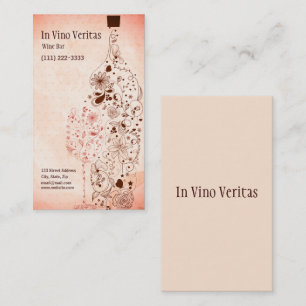 Elegant Vintage Wine Bar Business Card