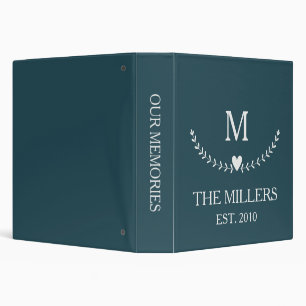 Elegant vintage wreath with heart decoration binder