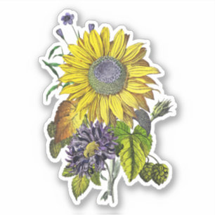Elegant Vintage Yellow Sunflower Bouquet