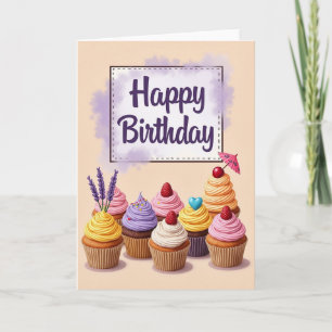 Elegant Violet Birthday Card