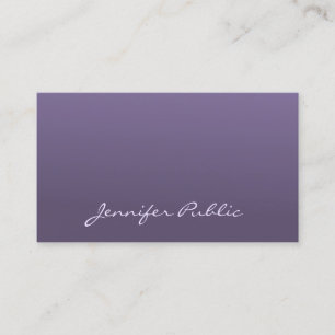 Elegant Violet Chic Professional Design Modern Business Card