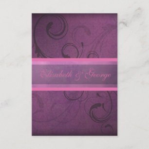 Élégant Violet Damask Éperons RSVP Cartes de répon